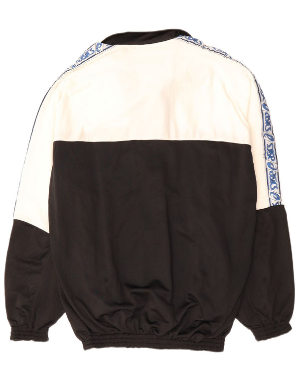 ASICS Mens Graphic Tracksuit Top Jaqueta grande bloco colorido preto