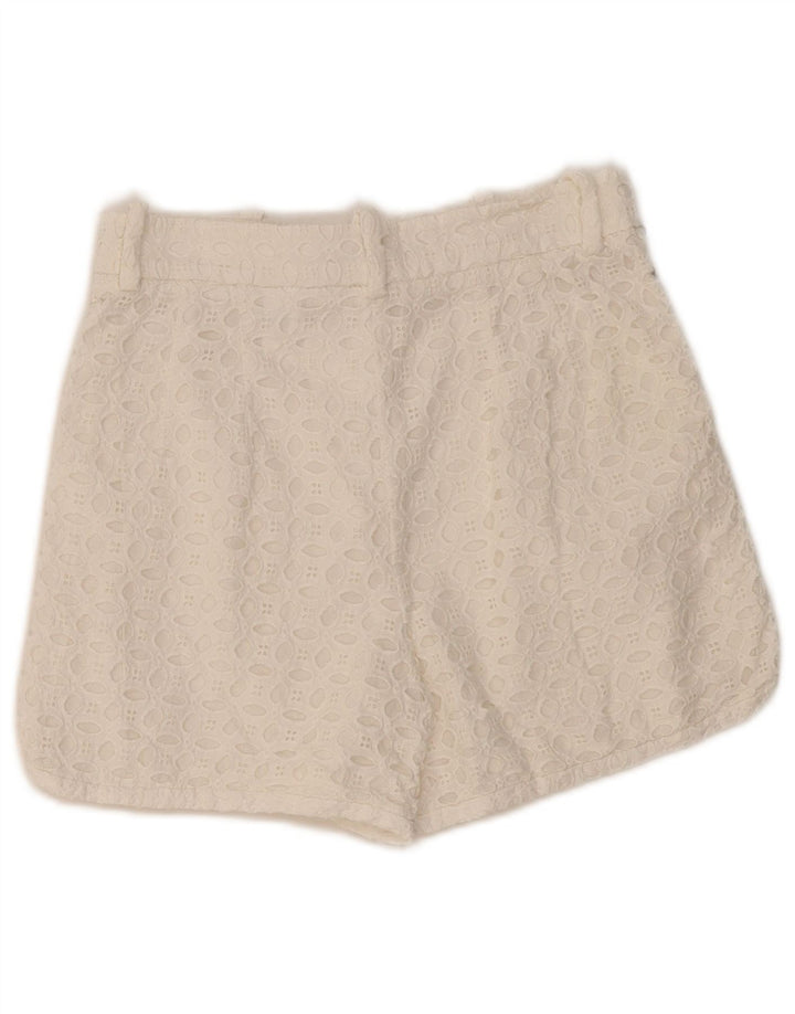 ZARA Shorts feminino casual de cintura alta XS W24 branco