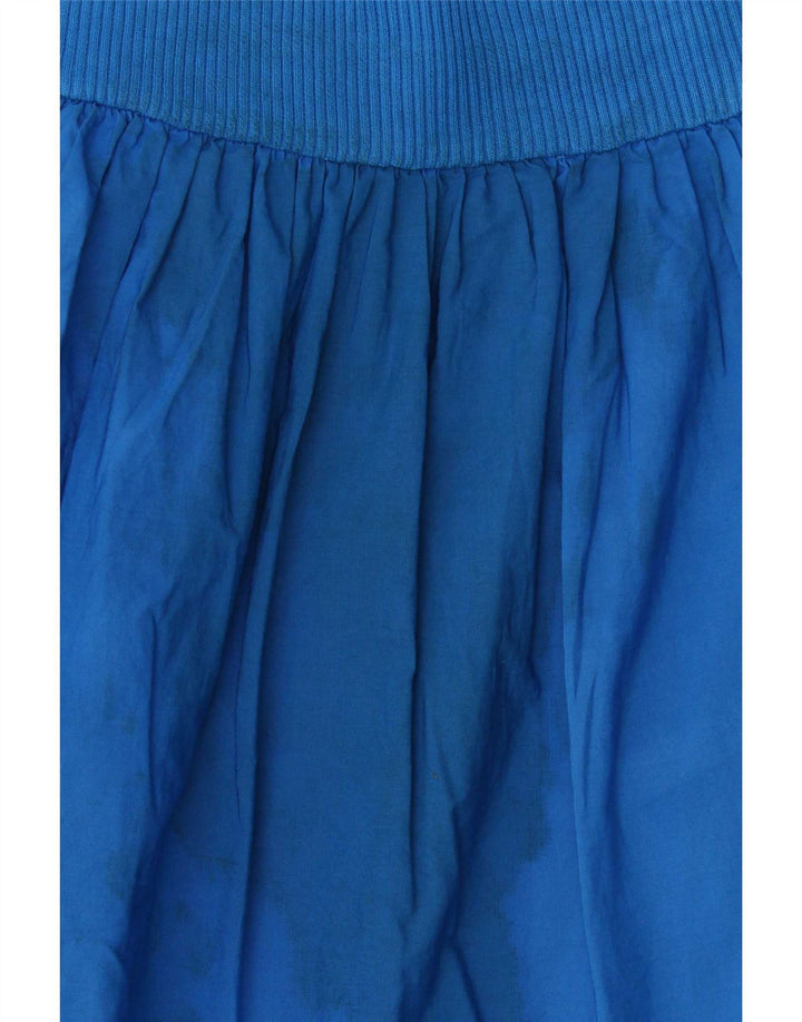 Vestido de verão feminino Zara UK 14 grande algodão azul
