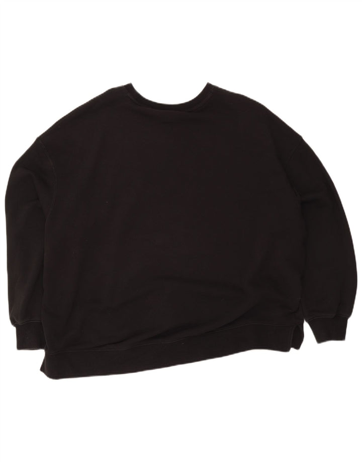 Puma moletom feminino gráfico oversized jumper UK 16 grande preto floral