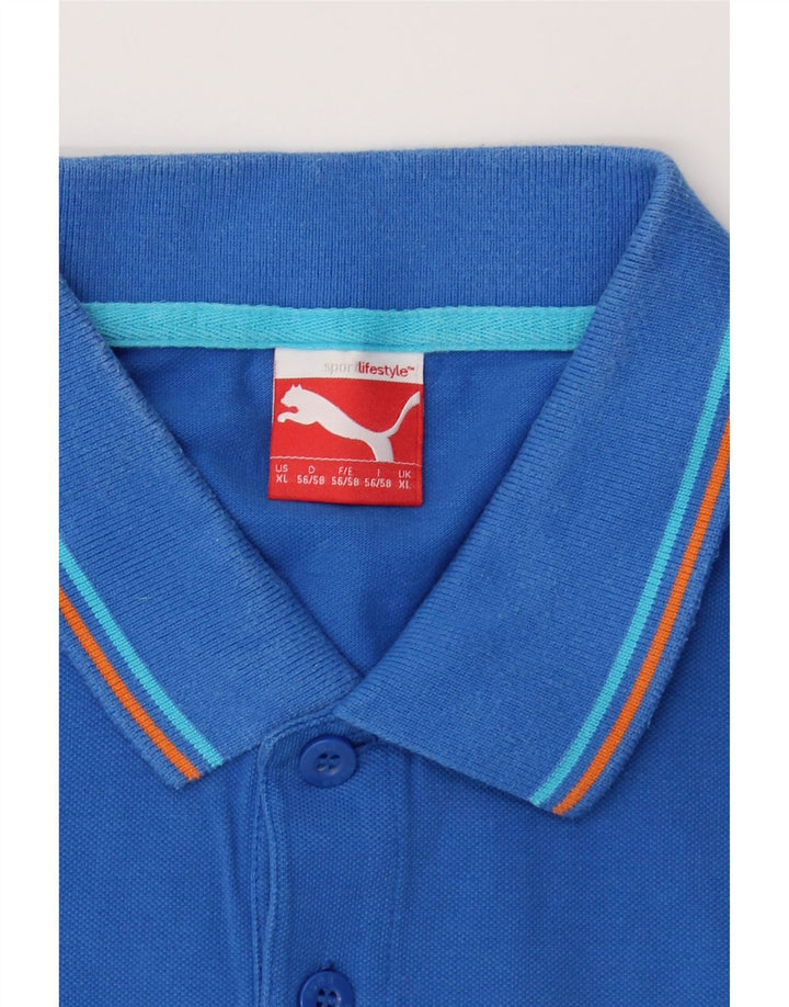 PUMA Mens Polo Shirt XL Blue Vintage Puma and Second-Hand Puma from Messina Hembry 