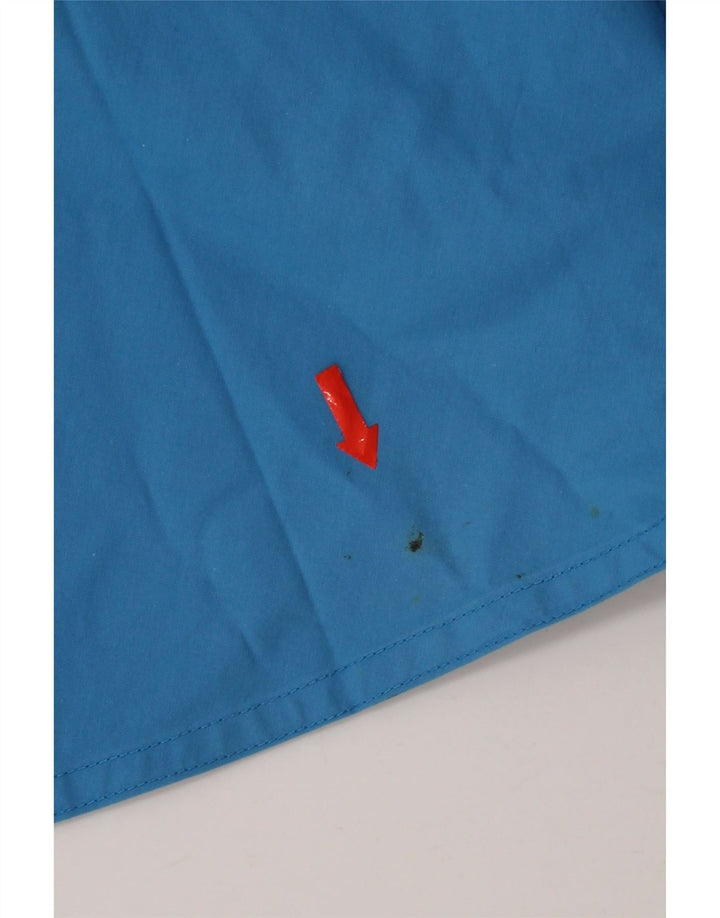 Saia feminina vintage evasê pequena W27 algodão azul