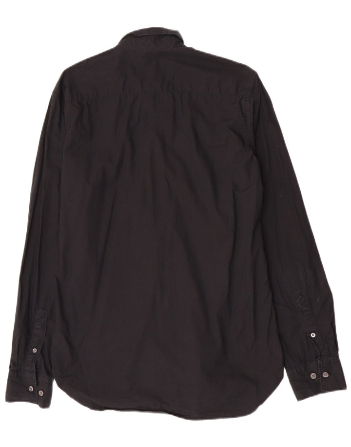Camisa masculina French Connection pequena de algodão preto