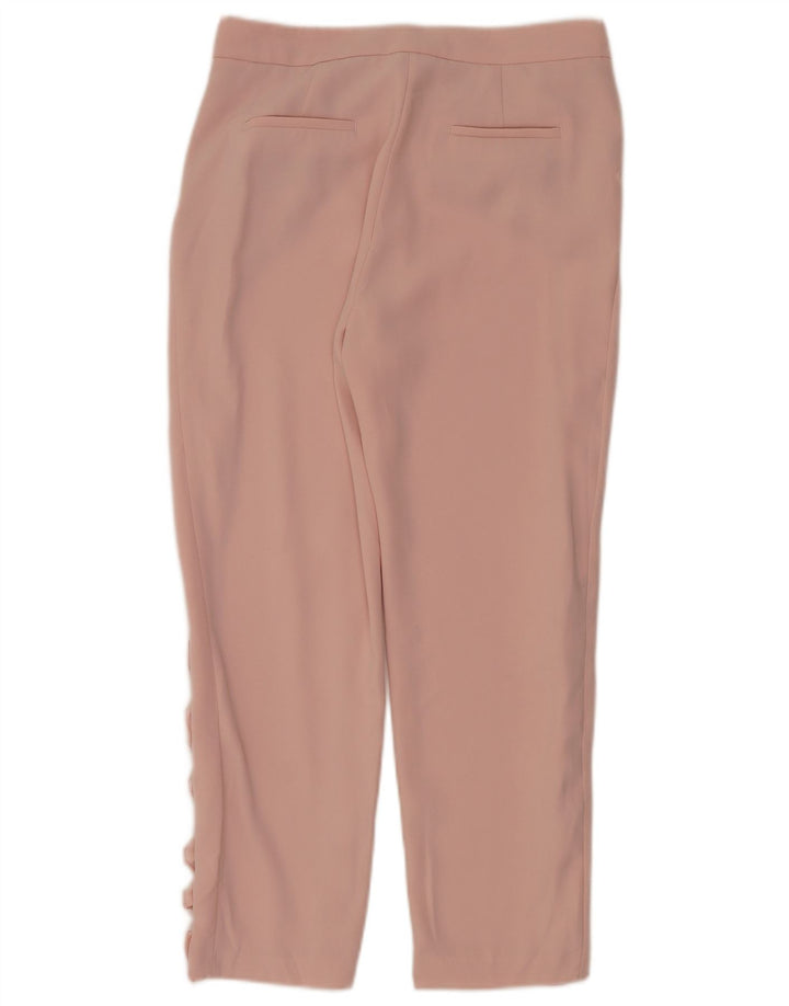 Calça feminina Zara cortada média W28 L25 rosa