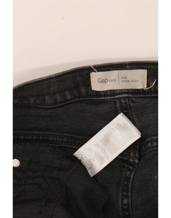 Calça jeans feminina GAP Kick Regular Fit W30 L24 algodão cinza