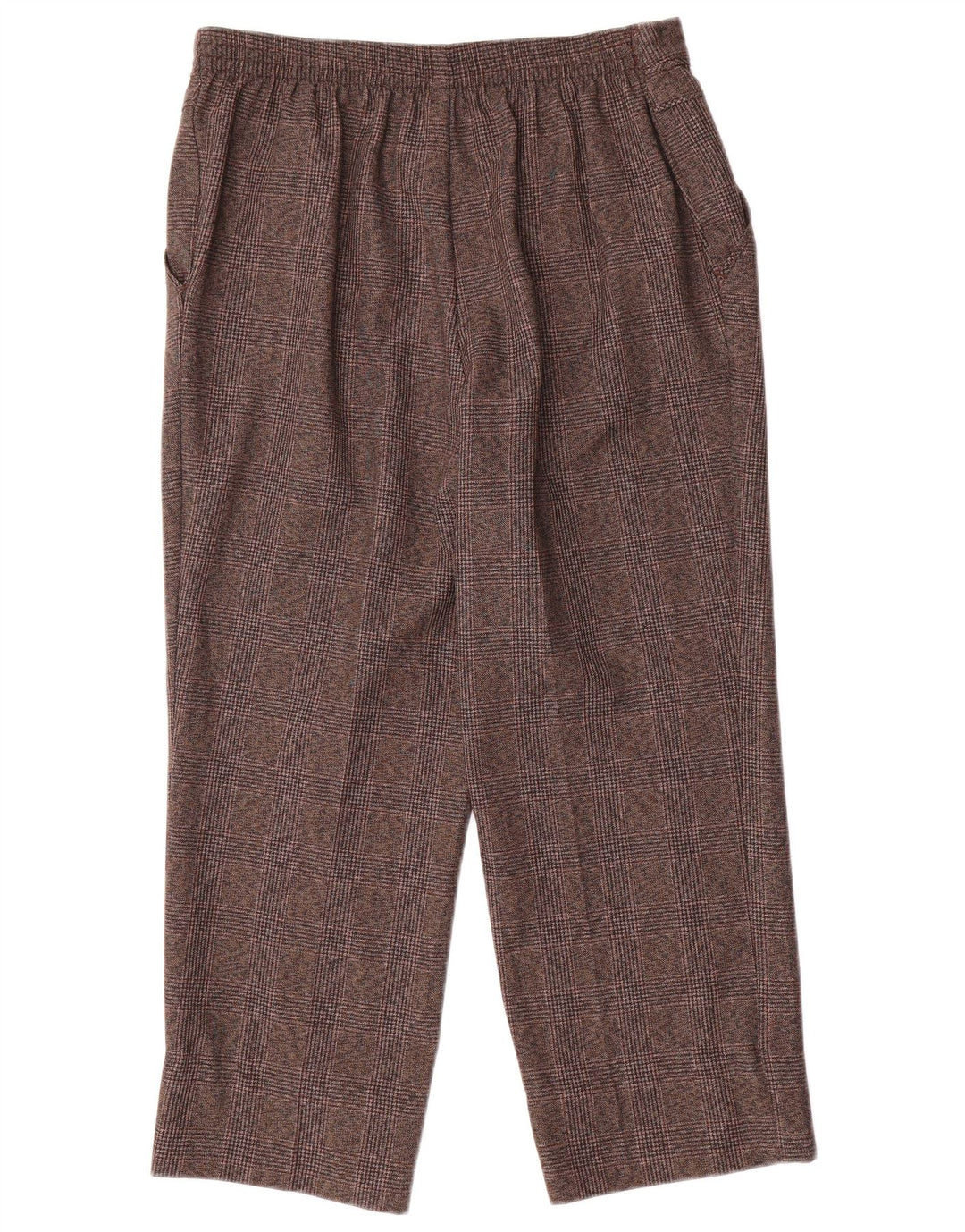Calças cortadas femininas Marks & Spencer UK 12 médio W28 L24 cinza