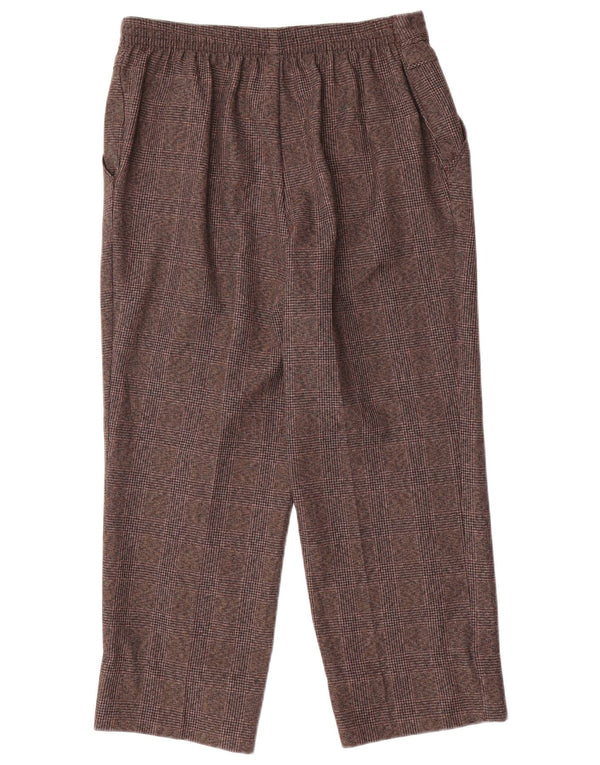 Calças cortadas femininas Marks & Spencer UK 12 médio W28 L24 cinza
