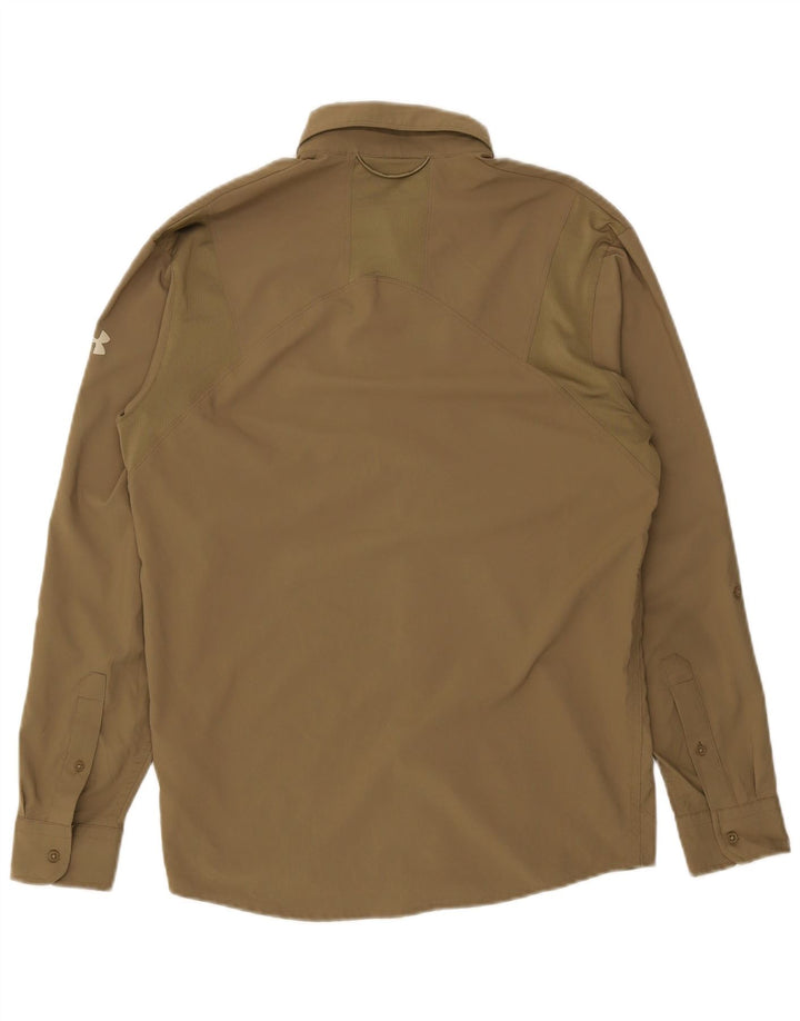 Camisa masculina Under Armour Loose Fit pequena poliéster cáqui