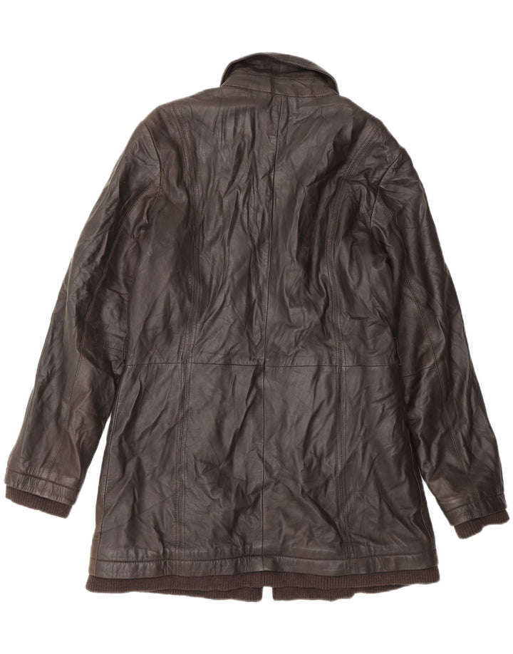CONBIPEL Womens Leather Coat IT 48 XL Brown Leather Vintage Conbipel and Second-Hand Conbipel from Messina Hembry 