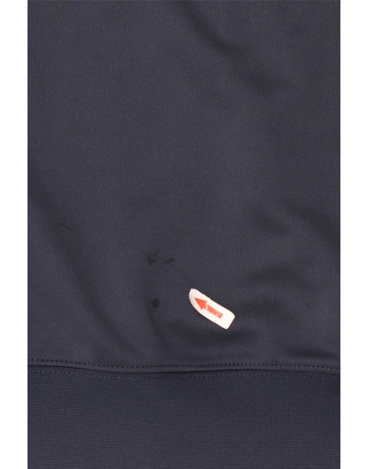 Suéter Nike masculino com capuz e zíper pequeno azul marinho colorido bloco de poliéster