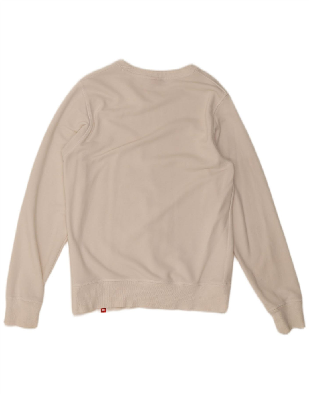 New Balance Mens Graphic Moletom Jumper Médio Algodão Branco
