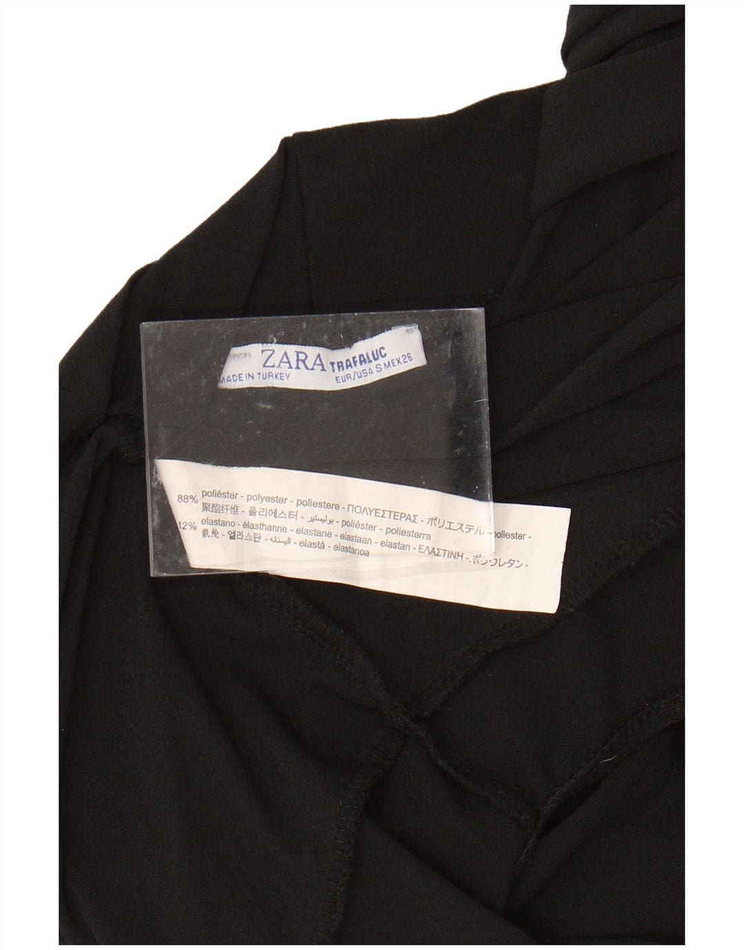 Body feminino sem mangas Trafaluc ZARA UK 10 pequeno poliéster preto