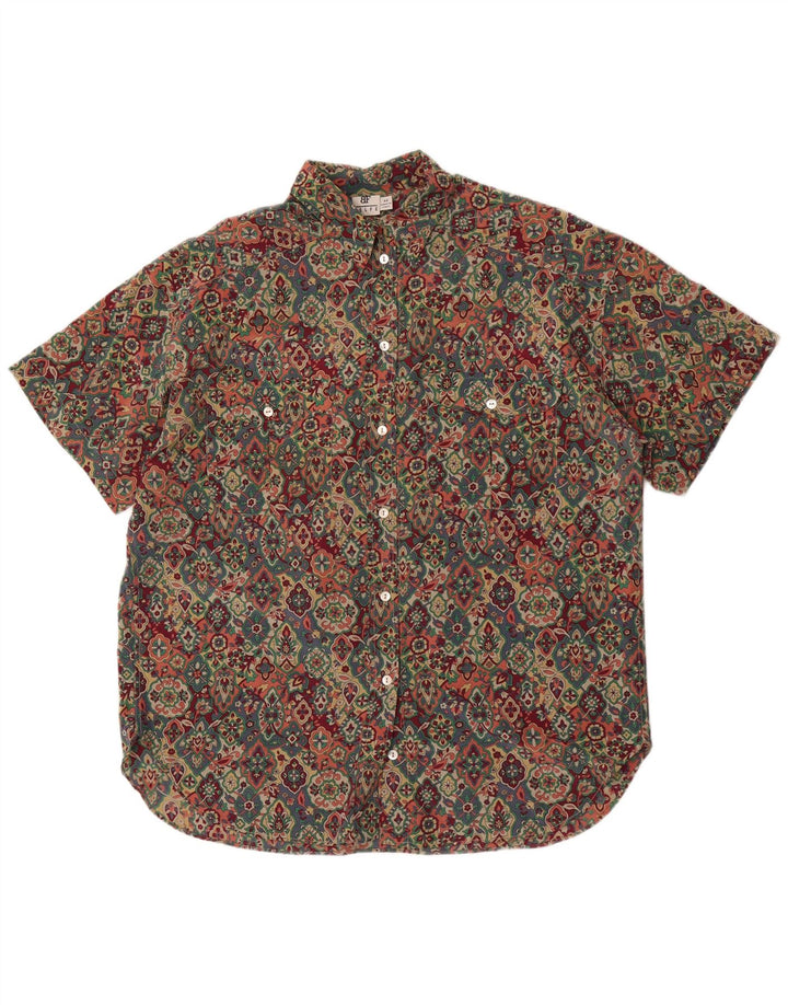 Camisa feminina Belfe manga curta oversized IT 44 médio floral multicolorido