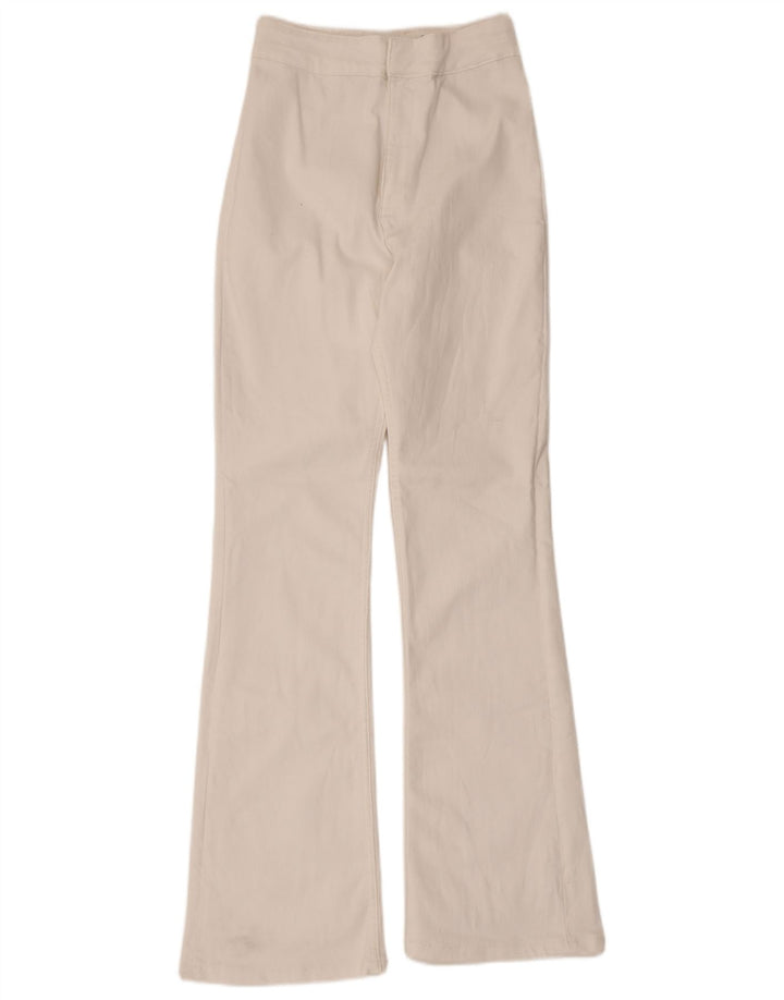 Zara Calça Jeans Feminina Flared EU 40 Médio W30 L31 Branco