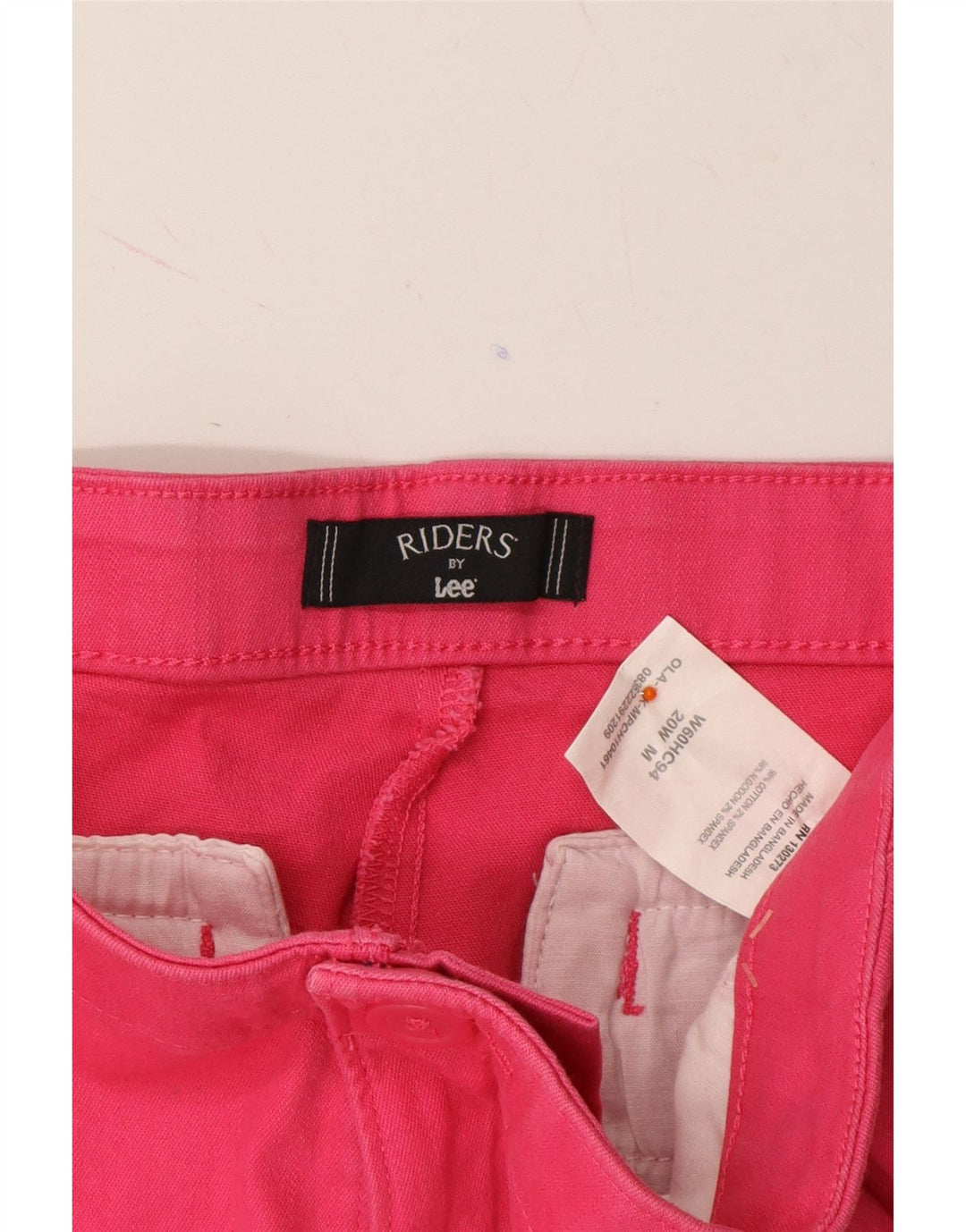 LEE Womens Riders Straight Capri Trousers US 20 3XL W44 L18 Pink Cotton Vintage Lee and Second-Hand Lee from Messina Hembry 