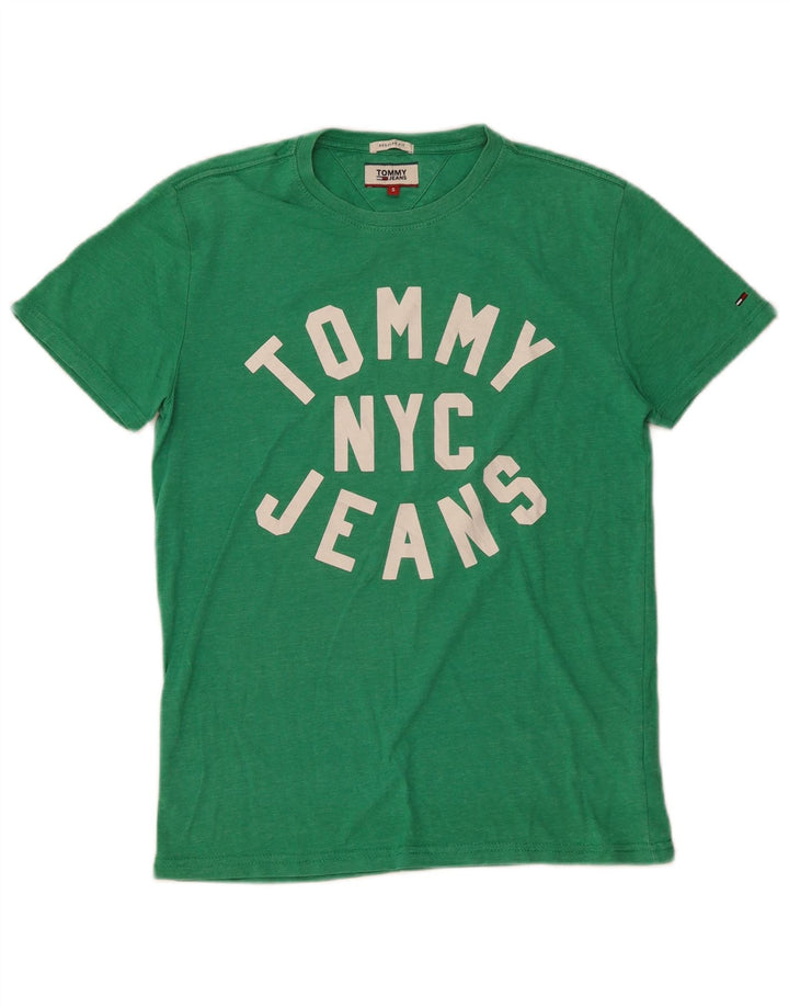 TOMMY HILFIGER Camiseta masculina regular fit gráfica top pequeno verde