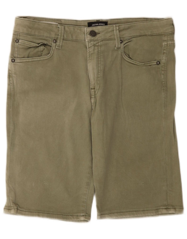 Shorts jeans masculino Jack & Jones grande W34 cáqui