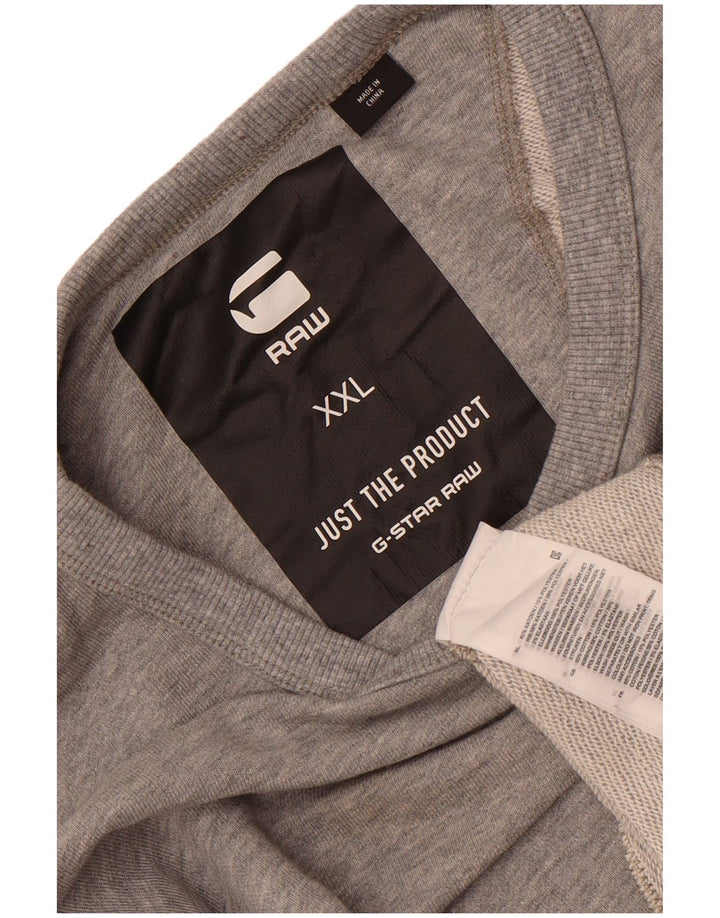 G-Star moletom masculino jumper 2XL algodão colorblock cinza