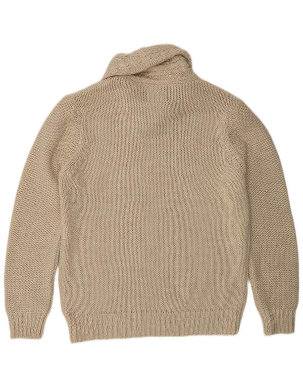Angelo Litrico Suéter masculino com gola xale XL bege acrílico