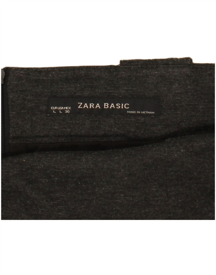 Zara Saia lápis feminina grande W30 cinza manchada