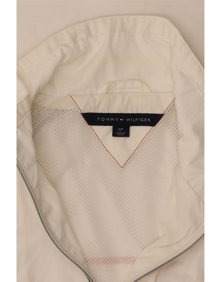 Jaqueta feminina TOMMY HILFIGER com agasalho gráfico Reino Unido 10 pequeno branco