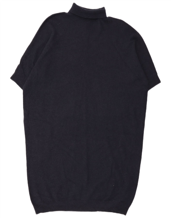 Cos vestido feminino com gola redonda e grande tamanho Reino Unido 16 grande lã azul marinho