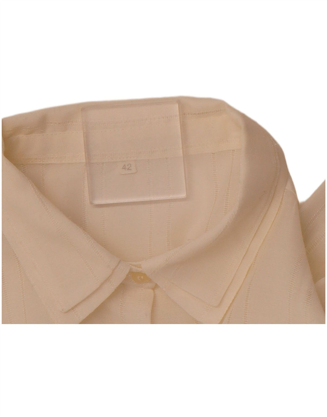 Blusa feminina VINTAGE IT 42 médio off white listrada