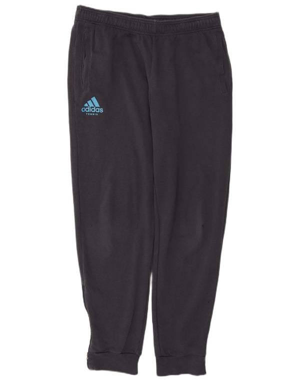Calças de treino masculinas Adidas Joggers grandes de algodão preto
