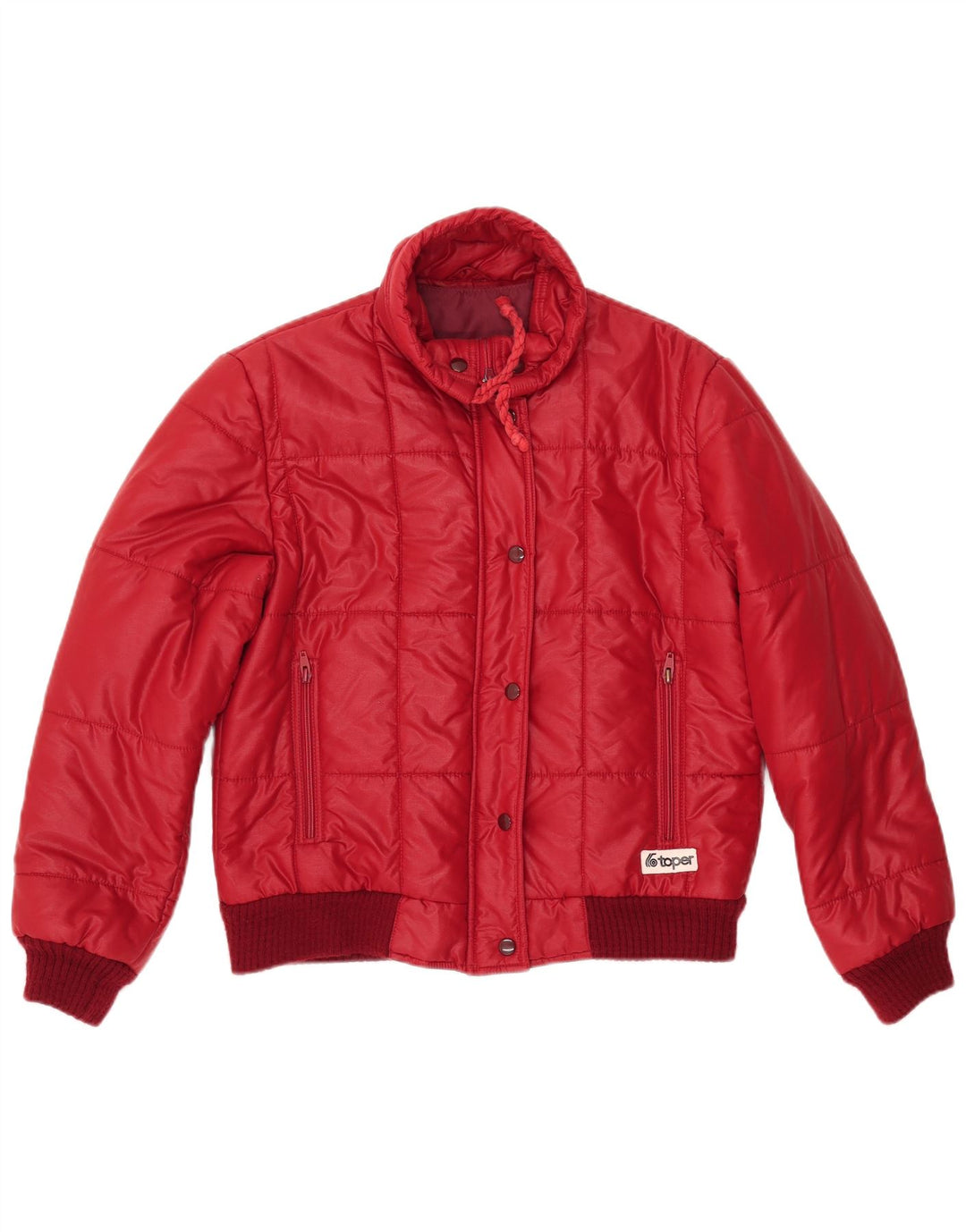 Jaqueta acolchoada feminina VINTAGE EU 40 vermelho médio