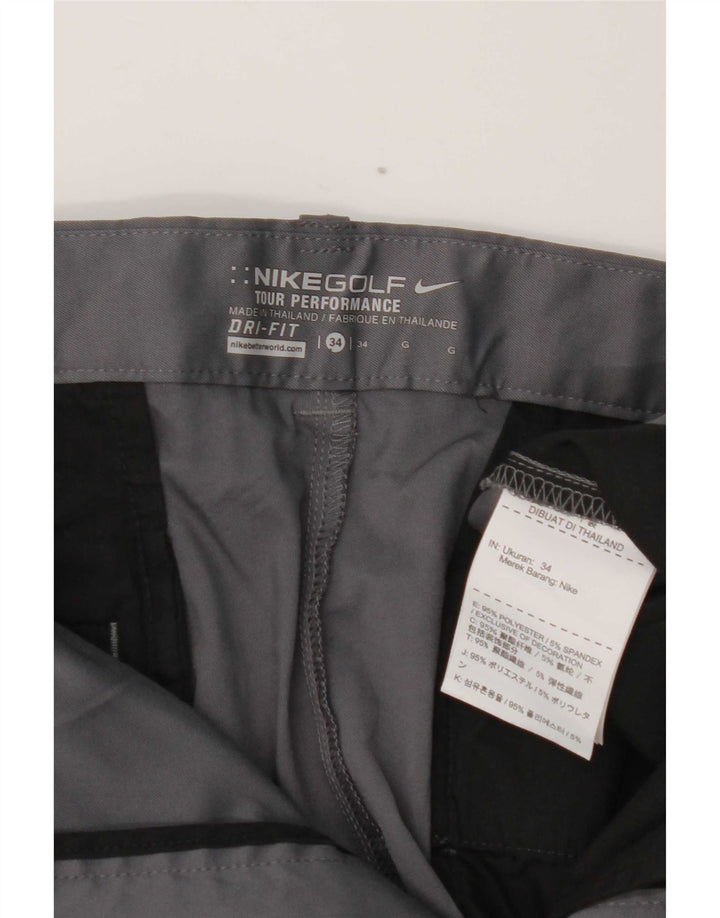 Shorts Nike Masculino Dri Fit Chino W34 Grande Poliéster Cinza