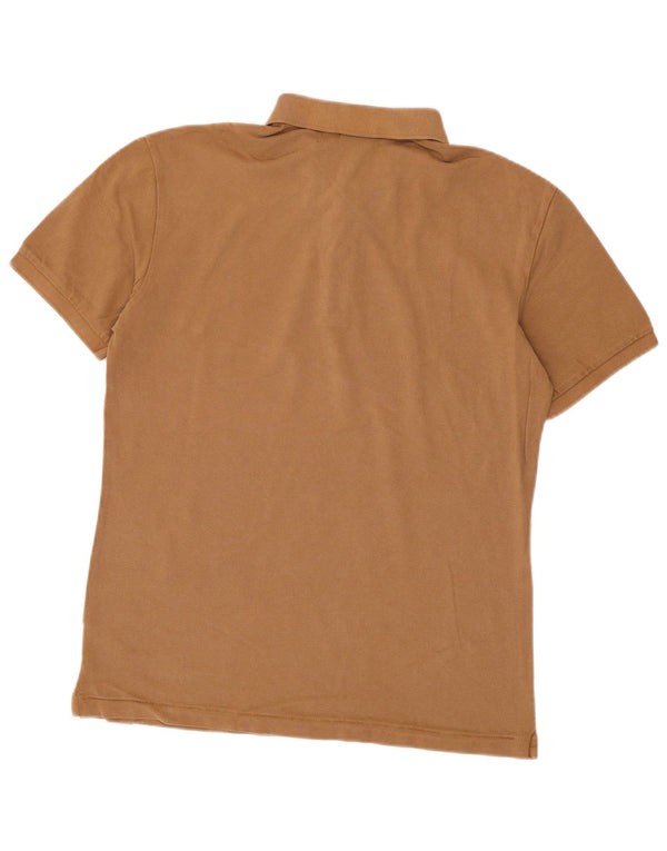 Camisa polo masculina Napapijri grande algodão marrom