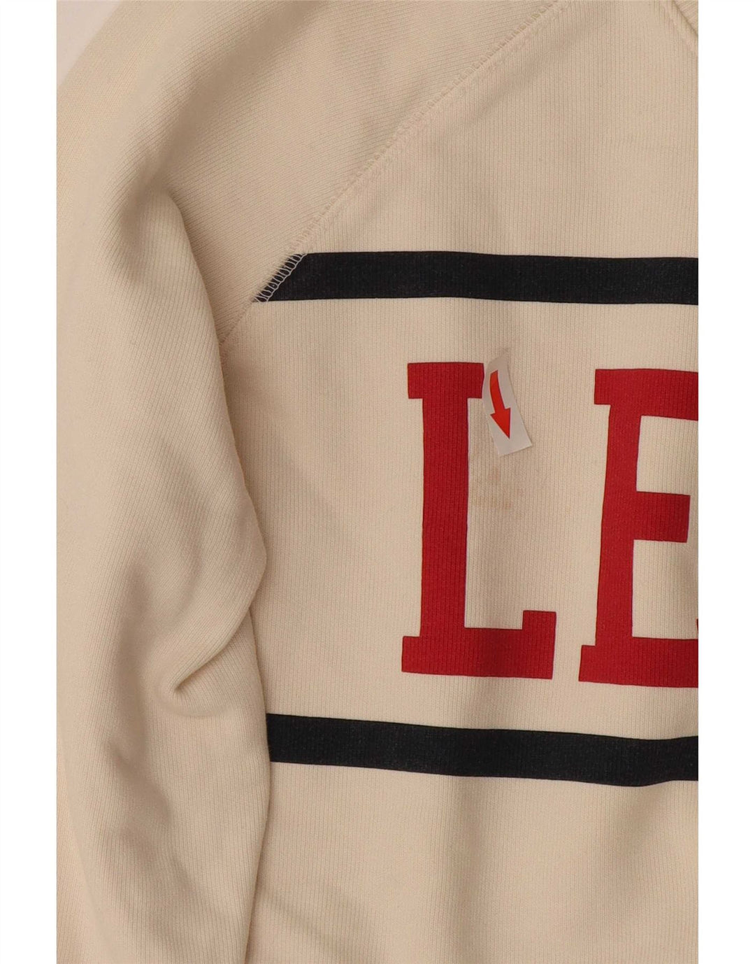 Suéter gráfico feminino Levi's UK 16 grande algodão branco