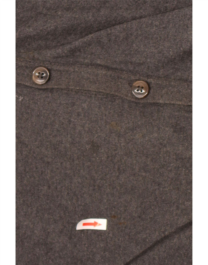 Suéter cardigã masculino Marks & Spencer grande algodão cinza
