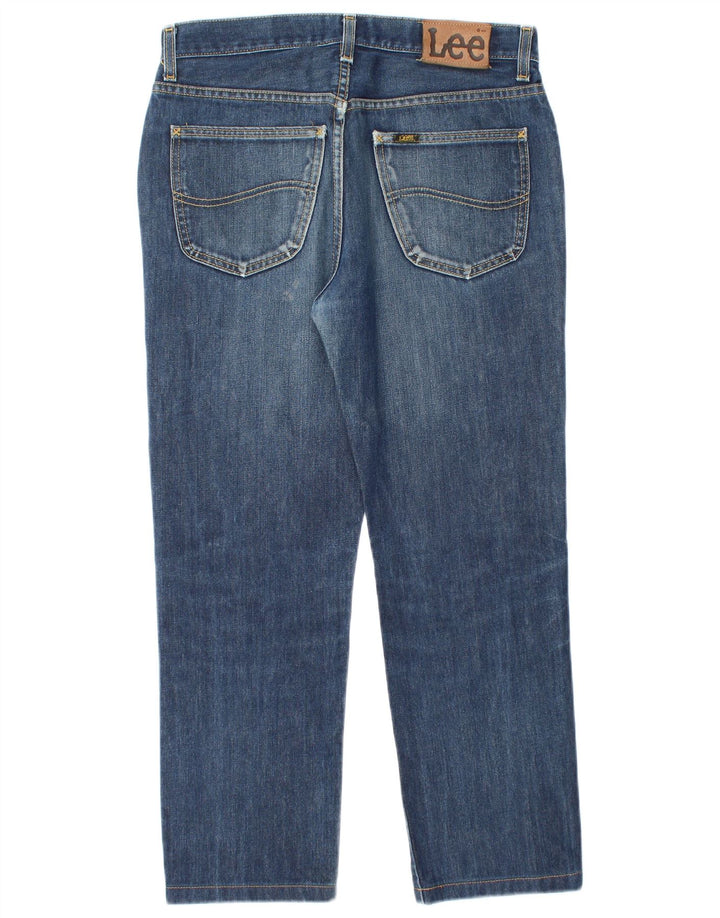 LEE Masculino Chicago Straight Jeans W32 L26 Azul Algodão