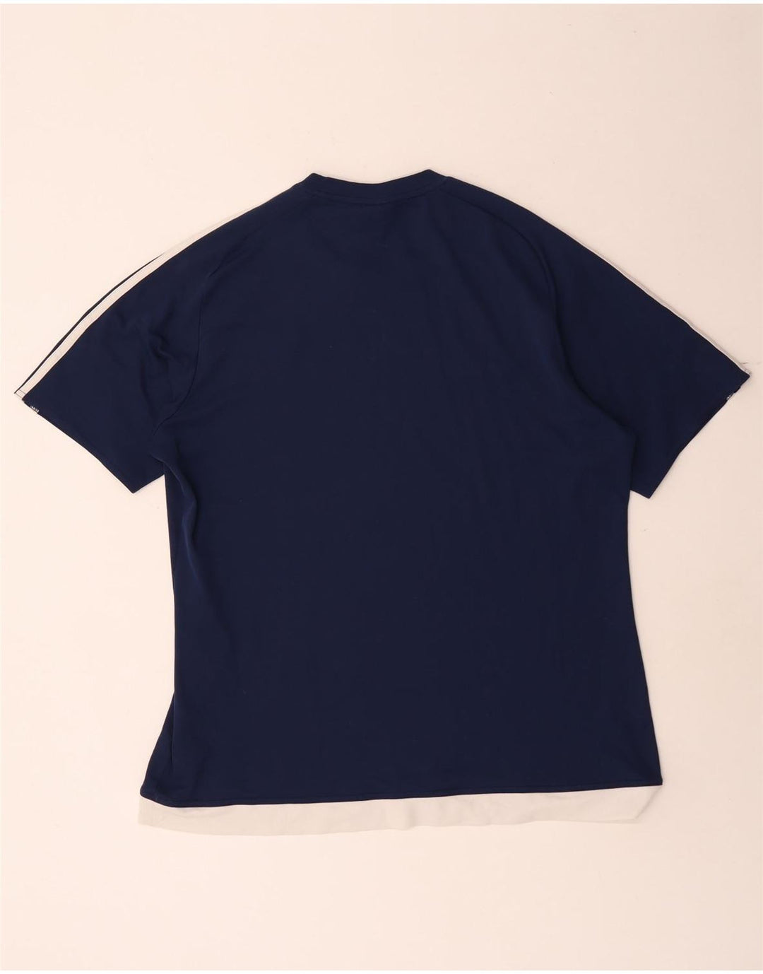 Camiseta Adidas Masculina Climalite Top Grande Azul Marinho Colorblock Poliéster