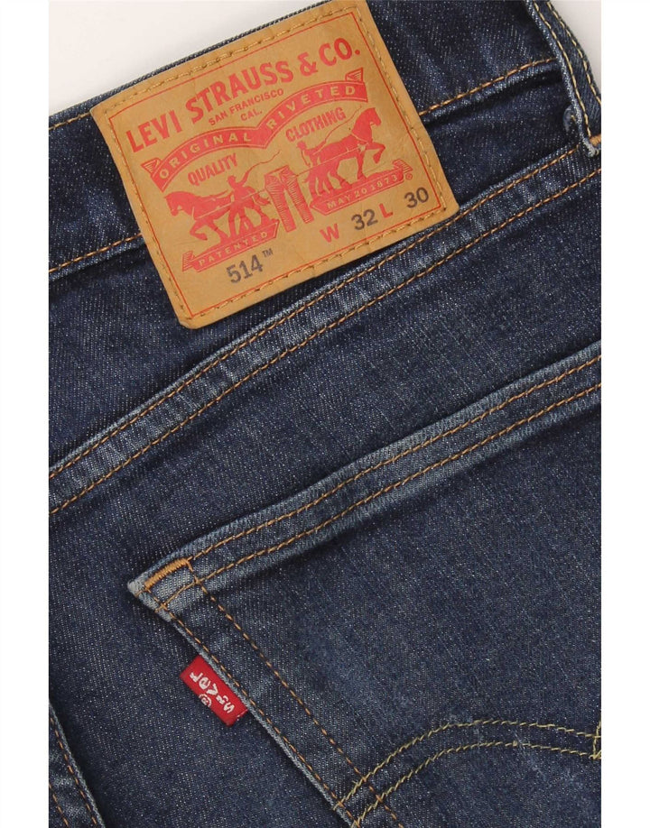 Levi's Masculino 514 Straight Jeans W32 L30 Azul Marinho Algodão