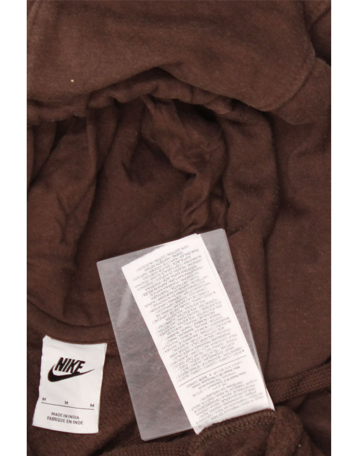 NIKE Mens Hoodie Jumper Médio Algodão Marrom