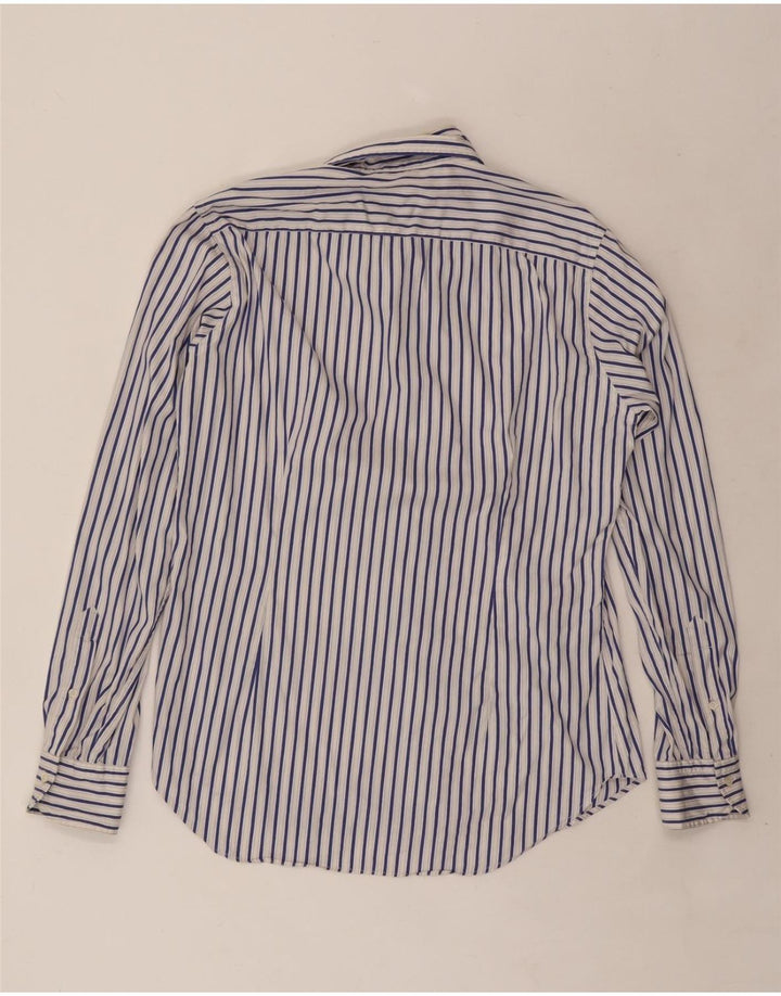 Camisa masculina SIVIGLIA de algodão listrado azul médio