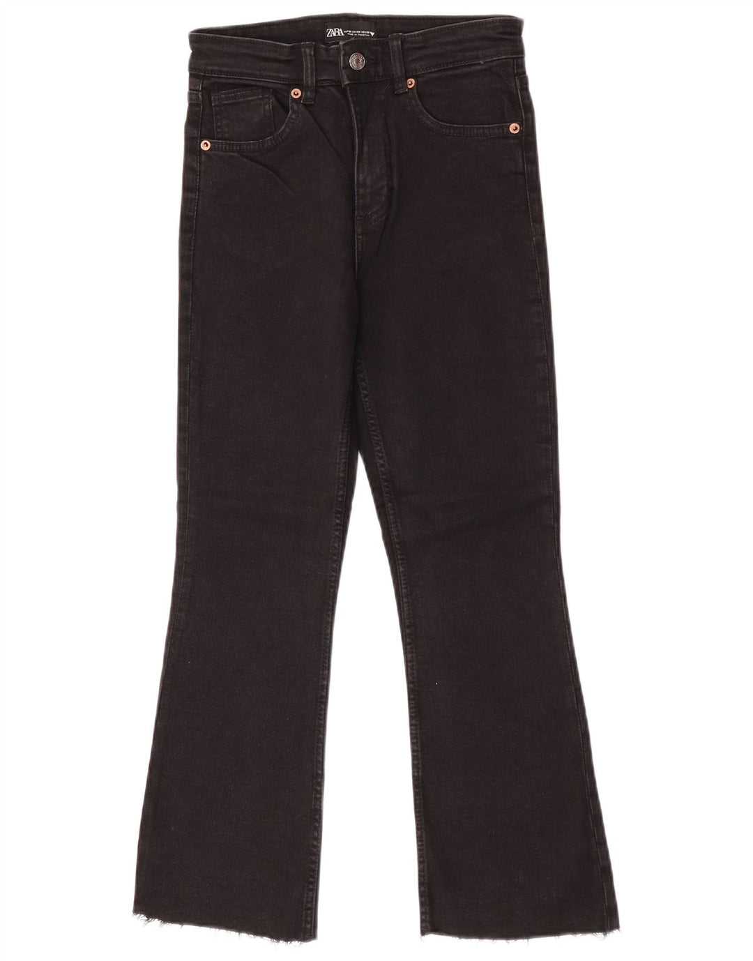 Calça jeans feminina Zara Bootcut EU 36 XS W26 L25 preta