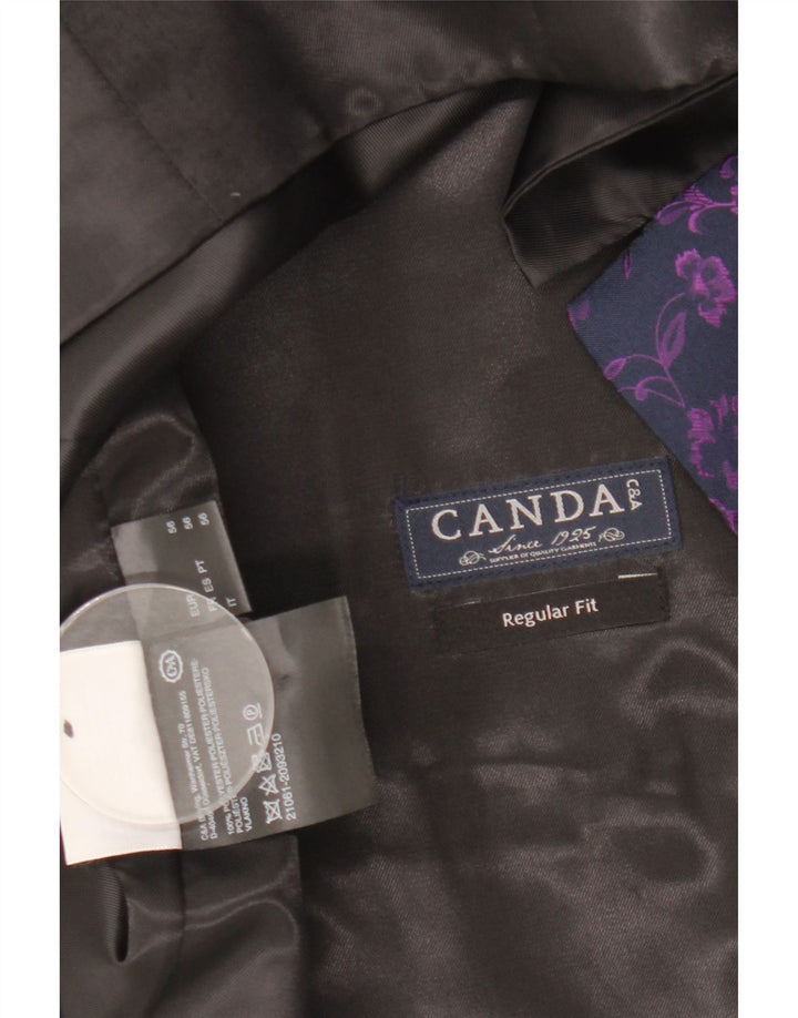 Colete masculino C&A Canda Regular Fit IT 56 XL azul marinho floral poliéster