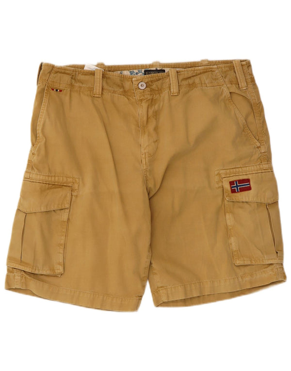 Shorts cargo masculino Napapijri W35 grande algodão bege