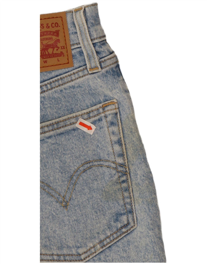 LEVI'S Womens 501 Distressed Denim Shorts W26 Small Blue Cotton
