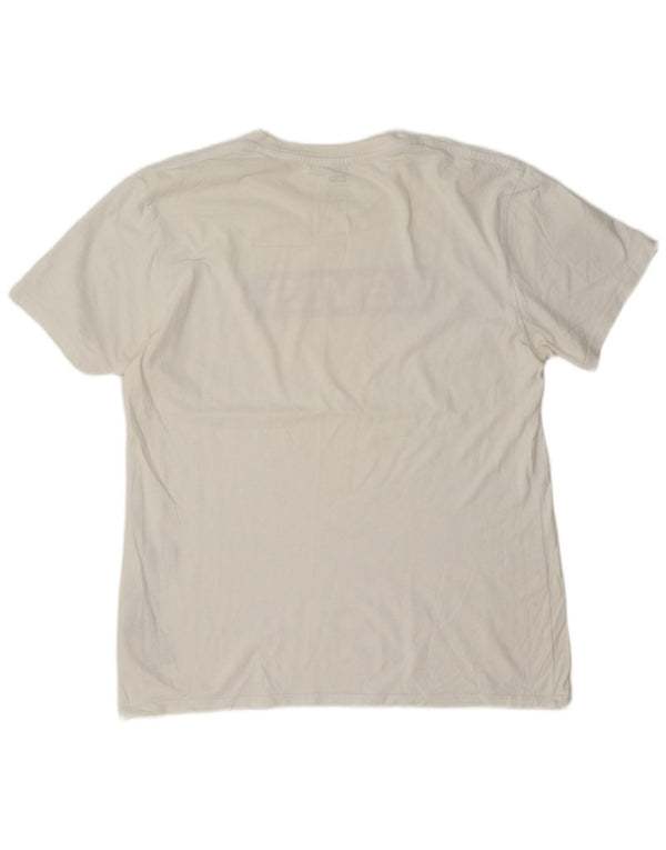 Camiseta gráfica masculina Levi's Top médio algodão branco