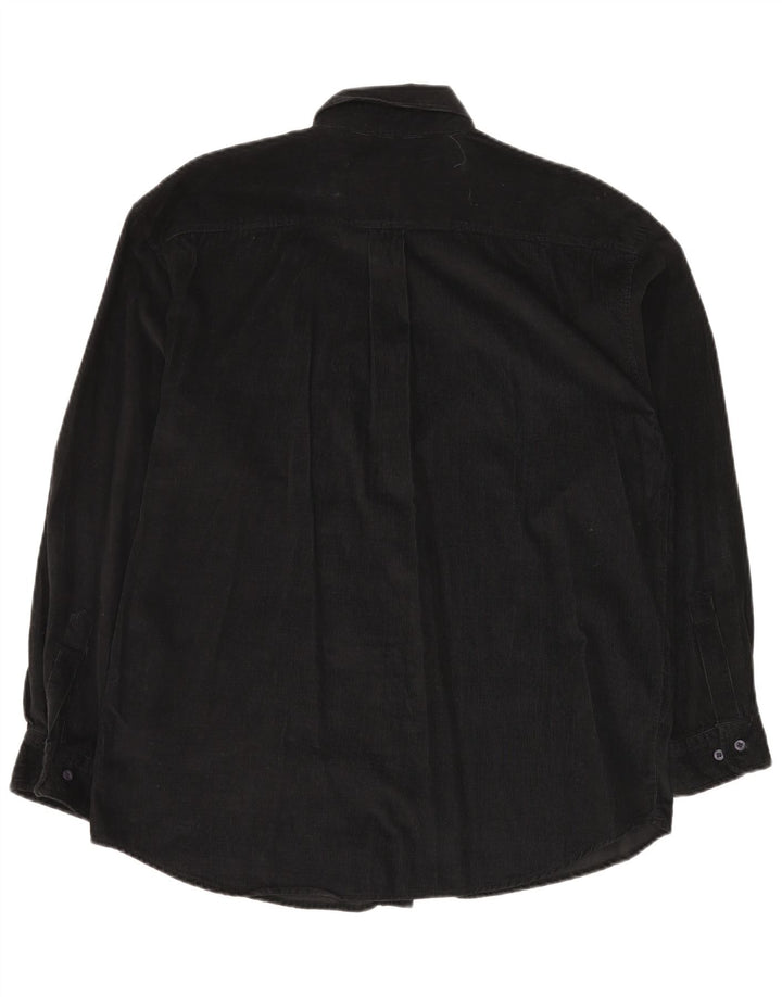 Camisa masculina de veludo STONE HARBOR de algodão preto médio