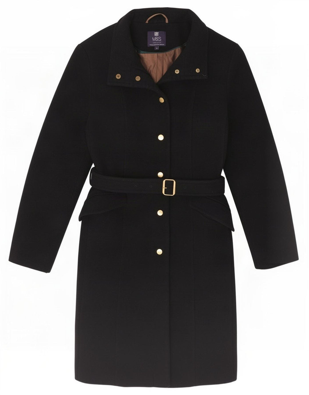 Sobretudo feminino Marks & Spencer UK 14 lã preta média