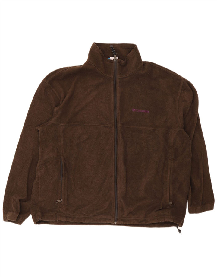 Jaqueta de lã masculina Columbia UK 44 2XL poliéster marrom