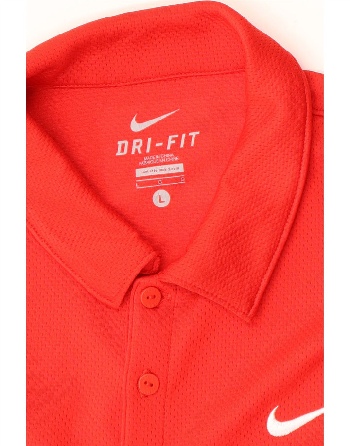 Camisa polo Nike Dri Fit masculina grande vermelha