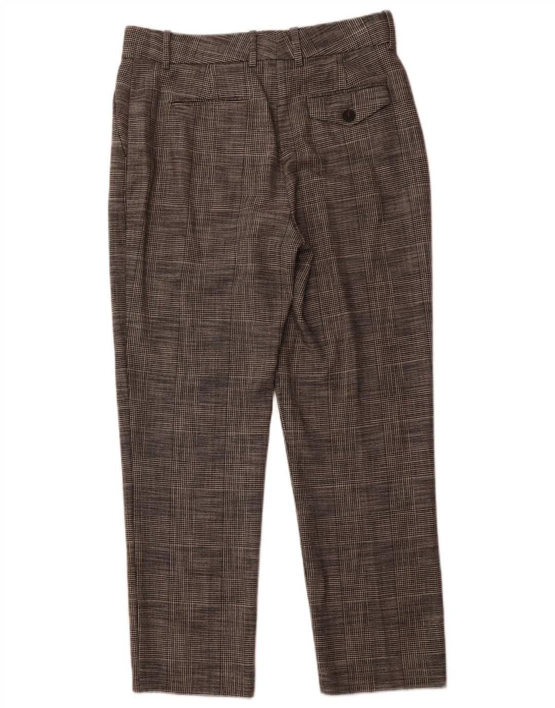 Calça feminina REISS cintura alta Reino Unido 12 médio W32 L28 cinza