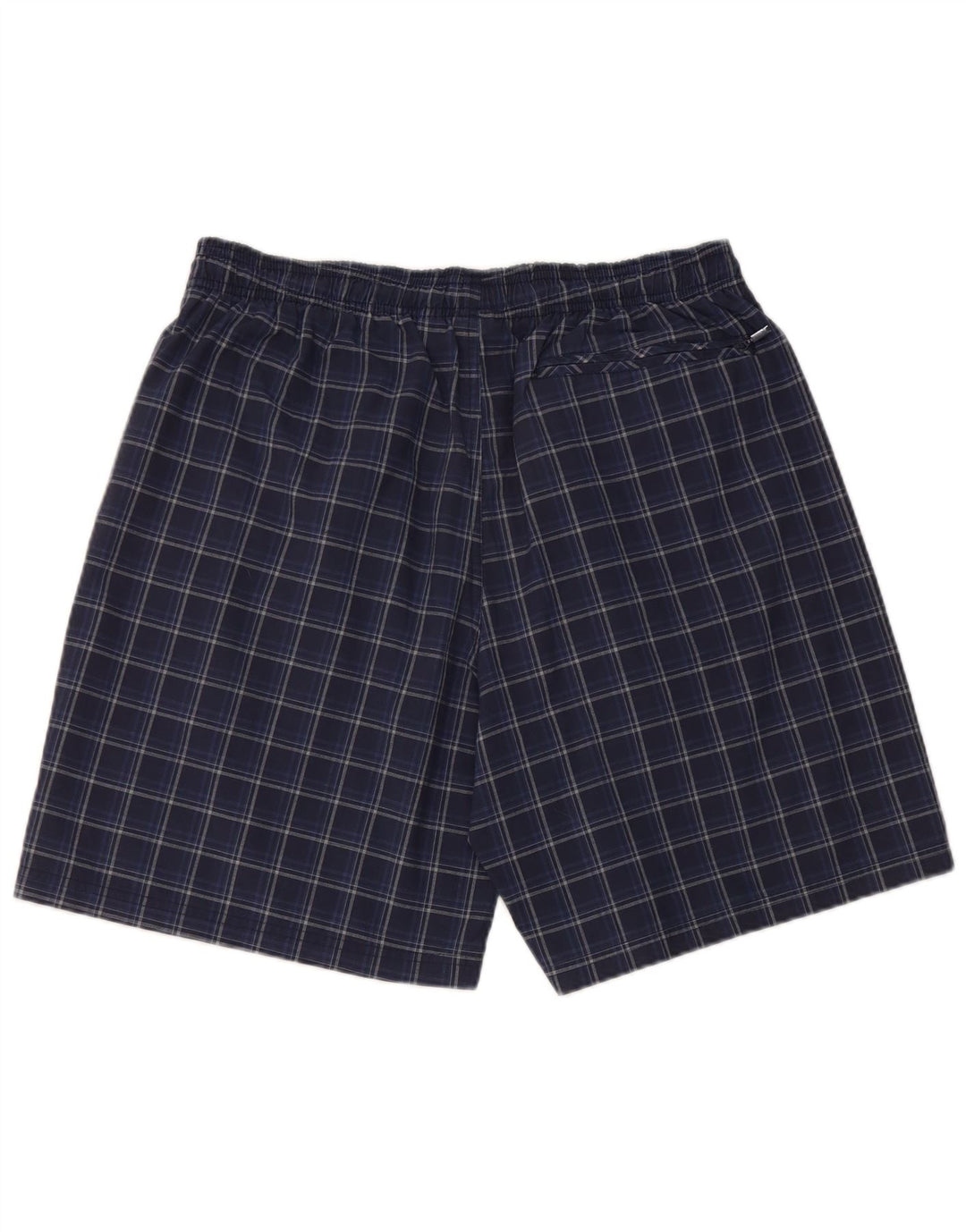 Shorts de natação masculino Adidas grande poliéster xadrez azul marinho