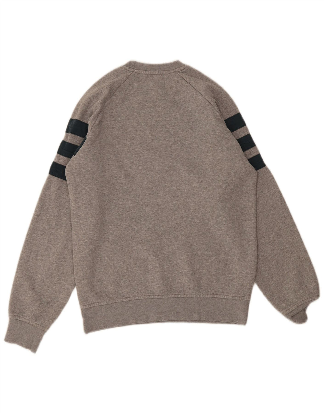 Adidas Mens 3D Arc Moletom Jumper Pequeno Cinza Fair Isle Algodão